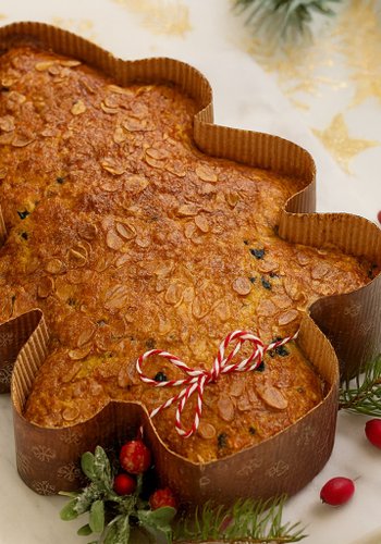 Receta Árbol de Navidad salado con atún, tomates secos y aceitunas