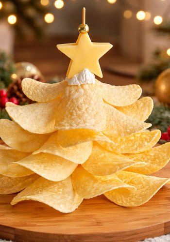 Receta Árbol de Navidad con patatas fritas