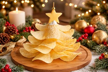 Receta Árbol de Navidad con patatas fritas