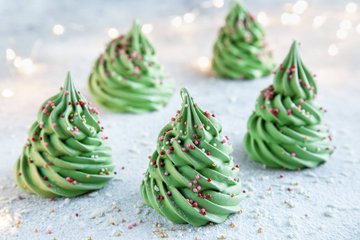 Receta Arbolitos de Navidad de merengue