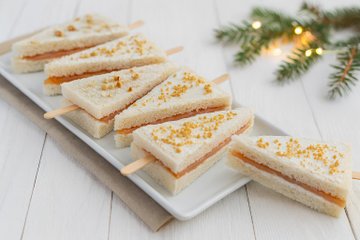 Receta Arbolitos de sándwich de salmón