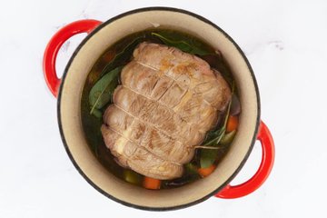 Preparación del asado de ternera con manzanas, foto 7