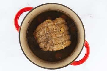 Preparación del asado de ternera con manzanas, foto 9
