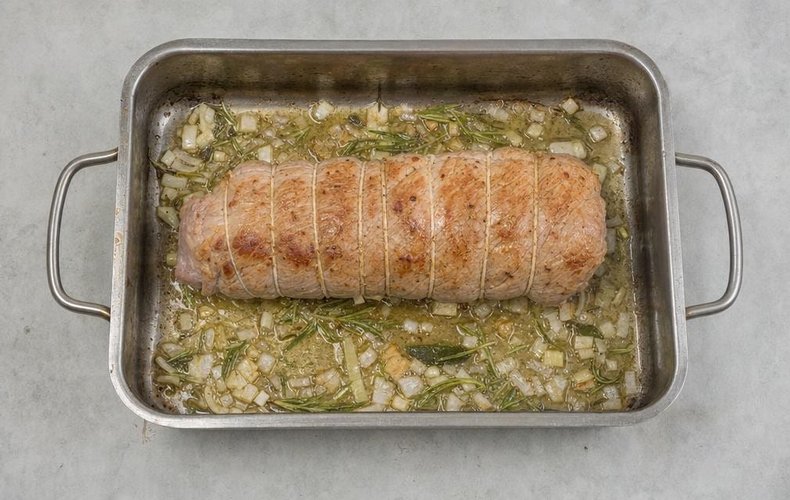 Asado de ternera relleno: paso 3