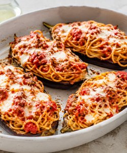 Receta Berenjenas rellenas de pasta