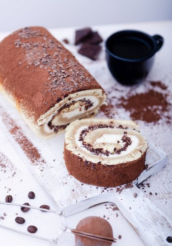 Receta Brazo de gitano de tiramisú