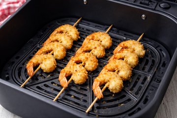 Receta Brochetas de gambas en freidora de aire