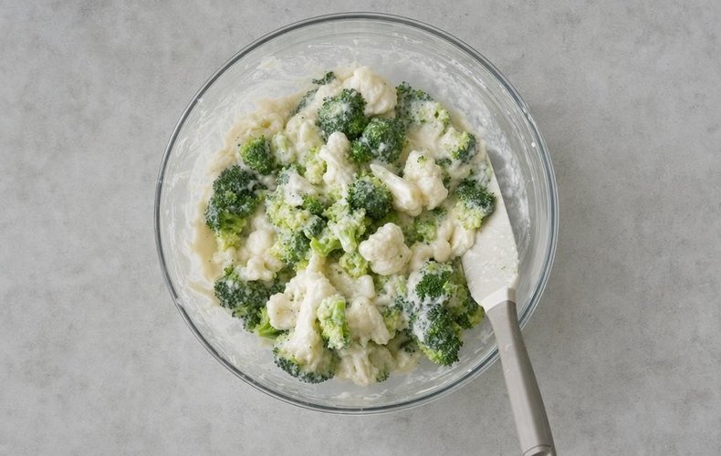 Brócoli y coliflor gratinados: paso 3