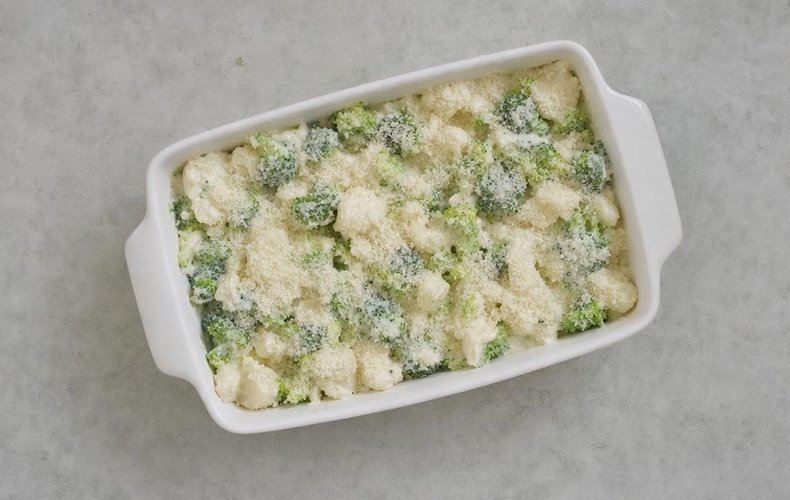 Brócoli y coliflor gratinados: paso 4