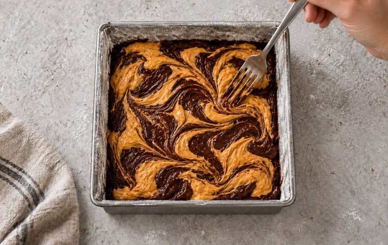 Brownies cheesecake con calabaza y amaretti: paso 9