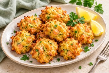 Receta Buñuelos de salmón y calabacín