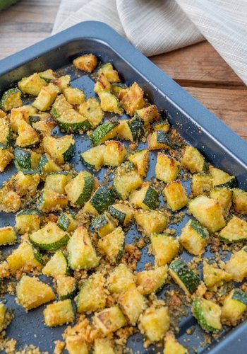 Receta Calabacines al horno con pan rallado
