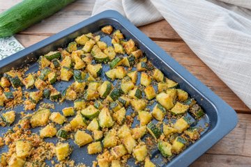 Receta Calabacines al horno con pan rallado