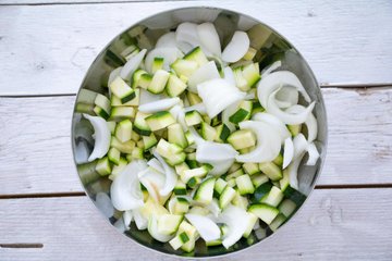 Receta de calabacines con cebollas al horno 1