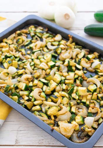 Receta Calabacines y cebollas al horno