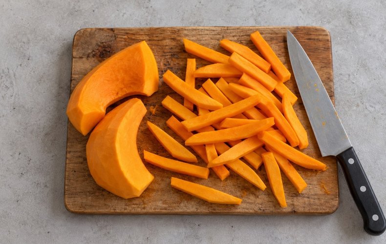 Calabaza frita rápida y crujiente: paso 2