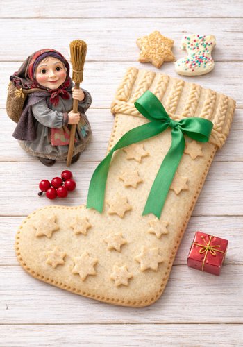 Receta Calcetín de la Befana de masa quebrada