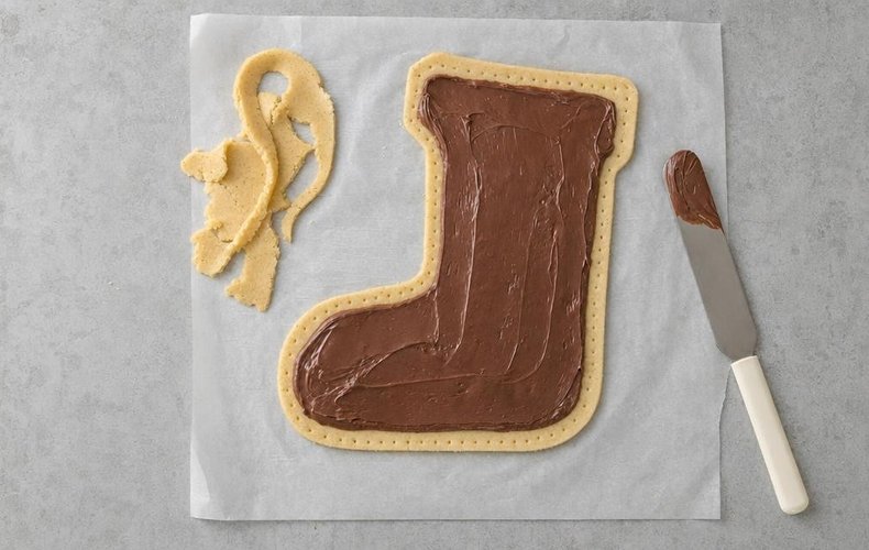 Calcetín de la Befana de masa quebrada: paso 4