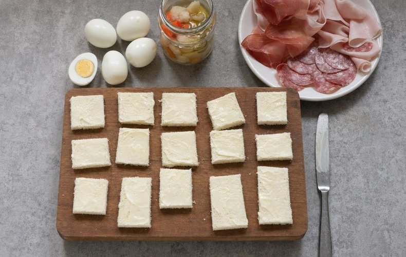 Canapés de Navidad: paso 2