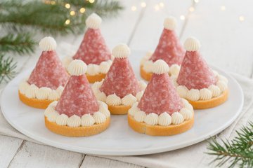 Receta Canapés gorritos de Papá Noel
