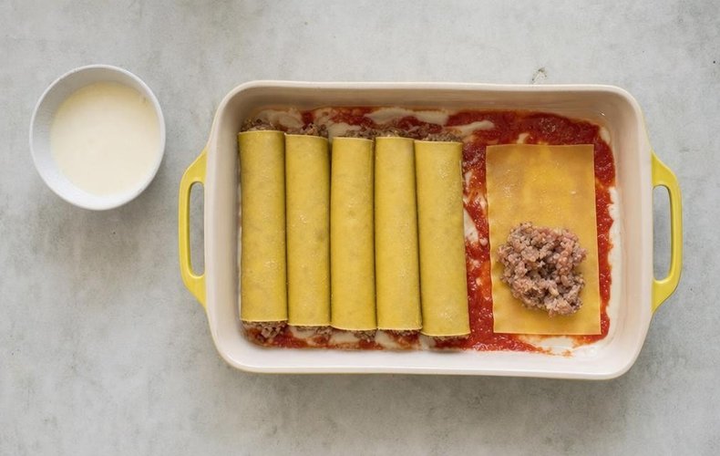 Canelones de carne: paso 6