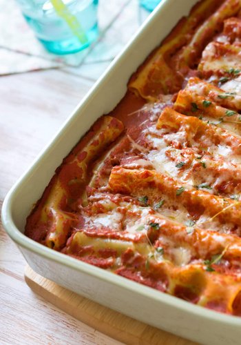 Receta Canelones de carne y champiñones