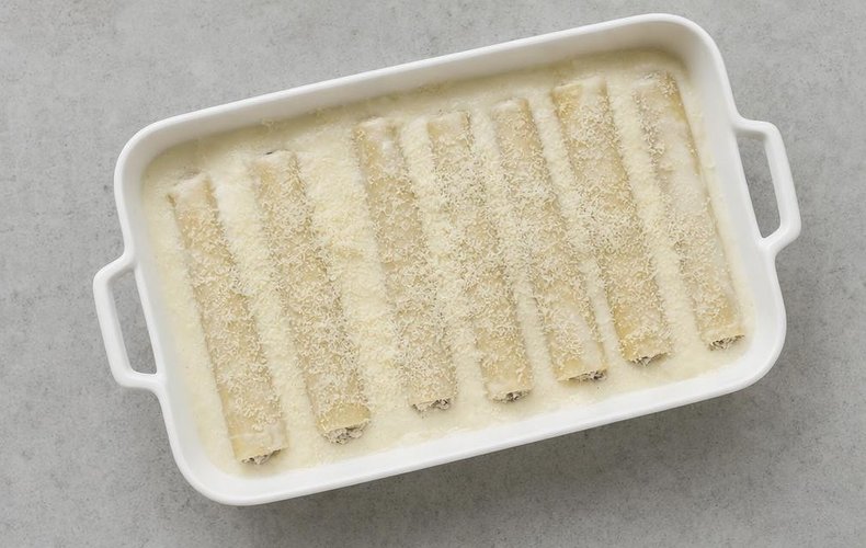 Canelones de setas: paso 8