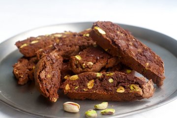 Receta Cantucci de cacao y pistachos