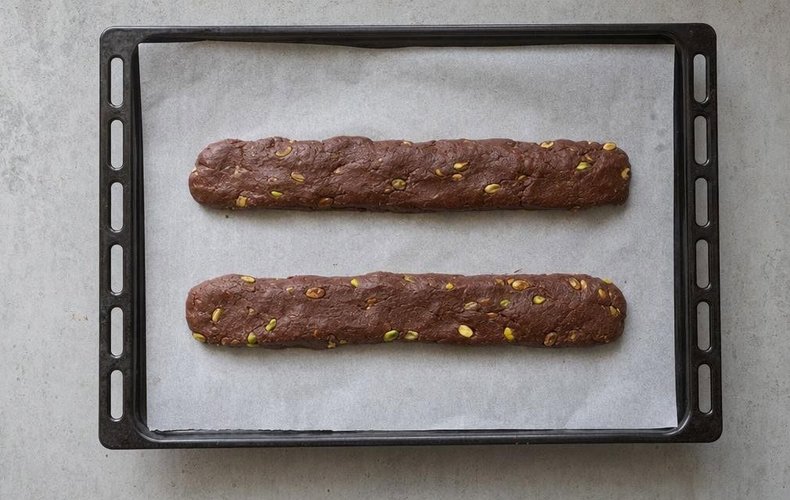Cantucci de cacao y pistachos: paso 2