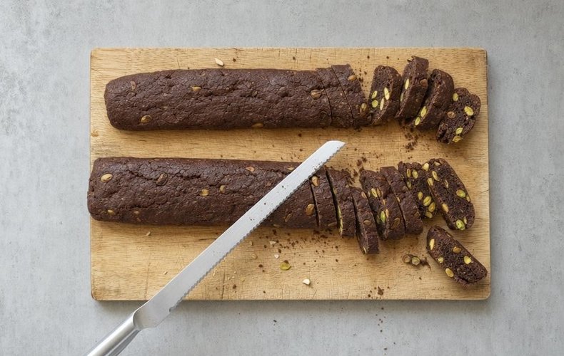 Cantucci de cacao y pistachos: paso 3