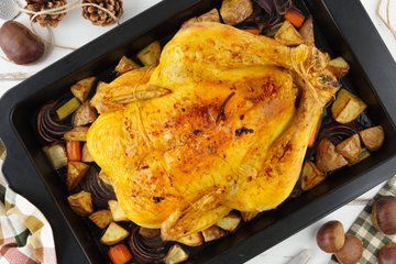 Receta Capón relleno al horno