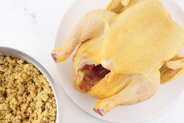 Capón relleno al horno: paso 11