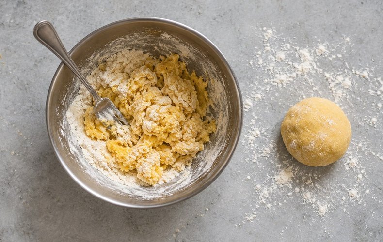 Caramelle de ricotta y espinacas: paso 1
