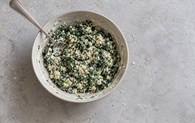 Caramelle de ricotta y espinacas: paso 3