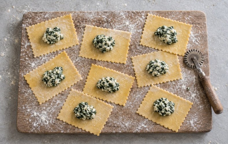 Caramelle de ricotta y espinacas: paso 4