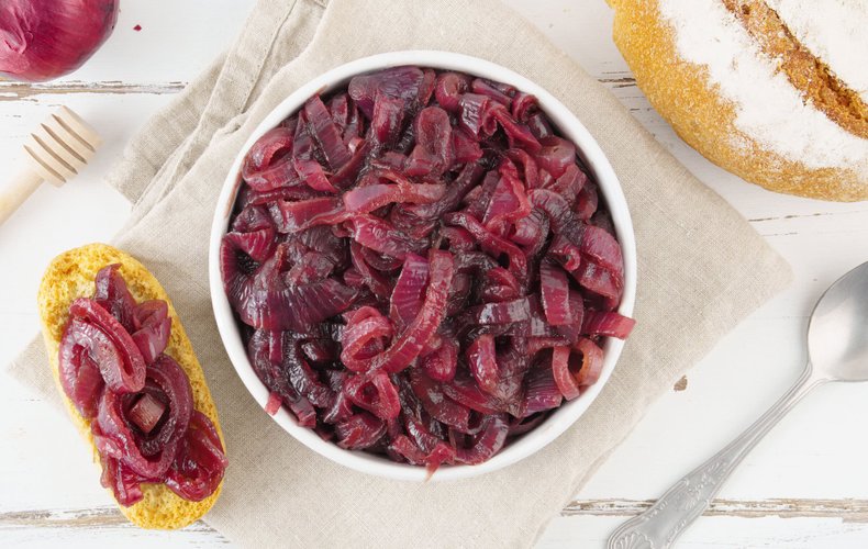 Receta de cebollas rojas caramelizadas
