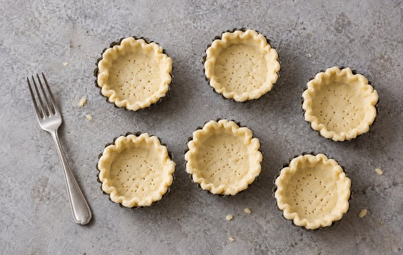 Cestitas de hojaldre con rosas de salmón: paso 2