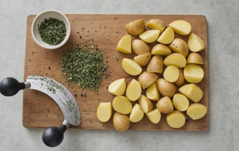 Codillo de cerdo al horno con patatas: paso 1