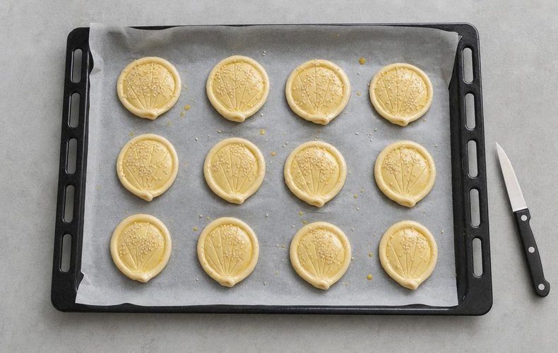 Conchas de hojaldre con salmón: paso 3