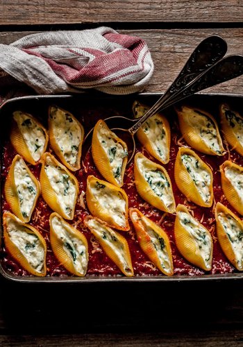 Receta Conchiglioni rellenos al horno
