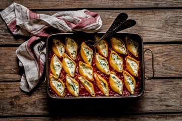 Receta Conchiglioni rellenos al horno