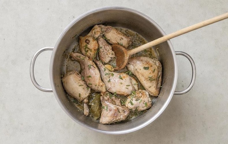 Conejo al horno: paso 2