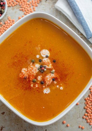 Receta Crema de lentejas rojas