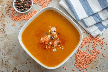 Receta Crema de lentejas rojas