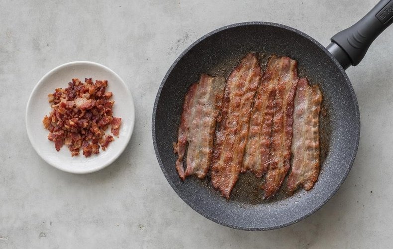 Crema de lentejas y bacon crujiente: paso 4