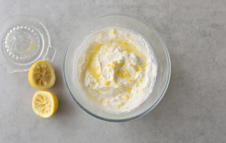 Crema fría de limón: paso 2