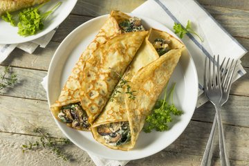 Receta Crepes de ricotta y setas