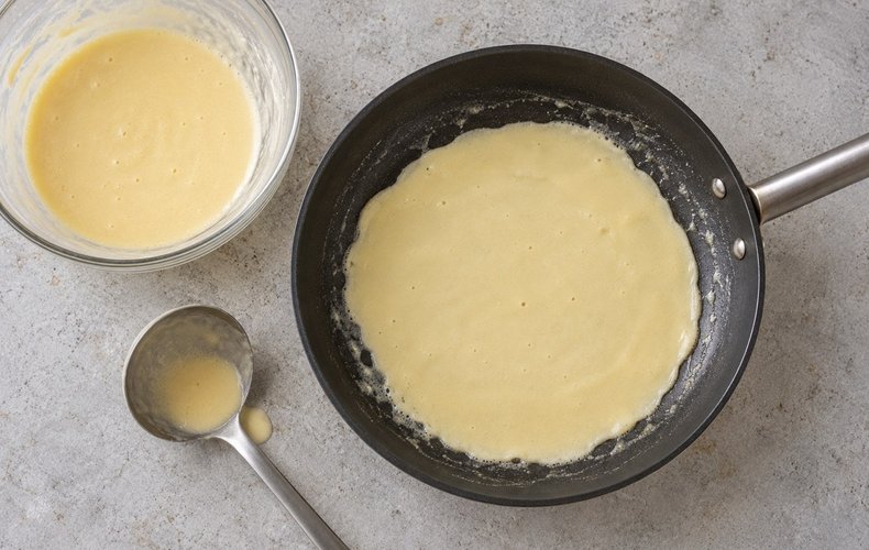 Crepes de ricotta y setas: paso 2