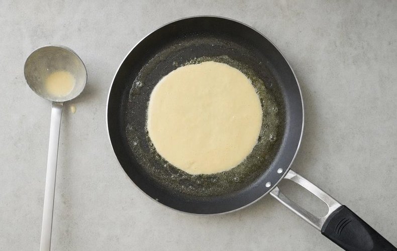 Crepes de salmón: paso 3