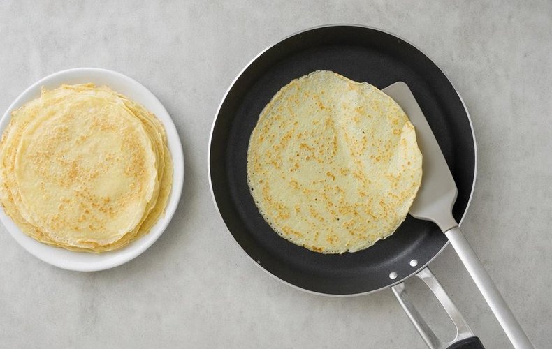 Crepes de salmón: paso 4